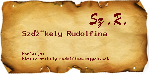 Székely Rudolfina névjegykártya